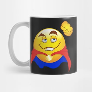 Super Hero Smiley Face Emoticon Mug